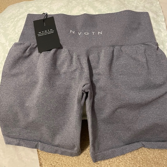 ‼️Sold‼️ NWT NVGTN Gray Pro Shorts Medium - Picture 3 of 3